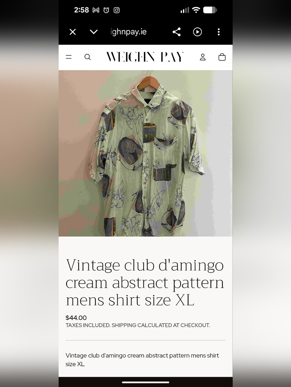 80s/90s - "Club D'Amingo" Abstract Print Short Sleeve Button-Up Shirt - Picture 10 of 12
